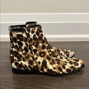 J.Crew leopard pony hair Chelsea boot size 6